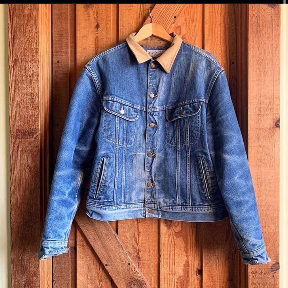 Vintage Lee Storm Rider Blanket Lined Denim Jacket